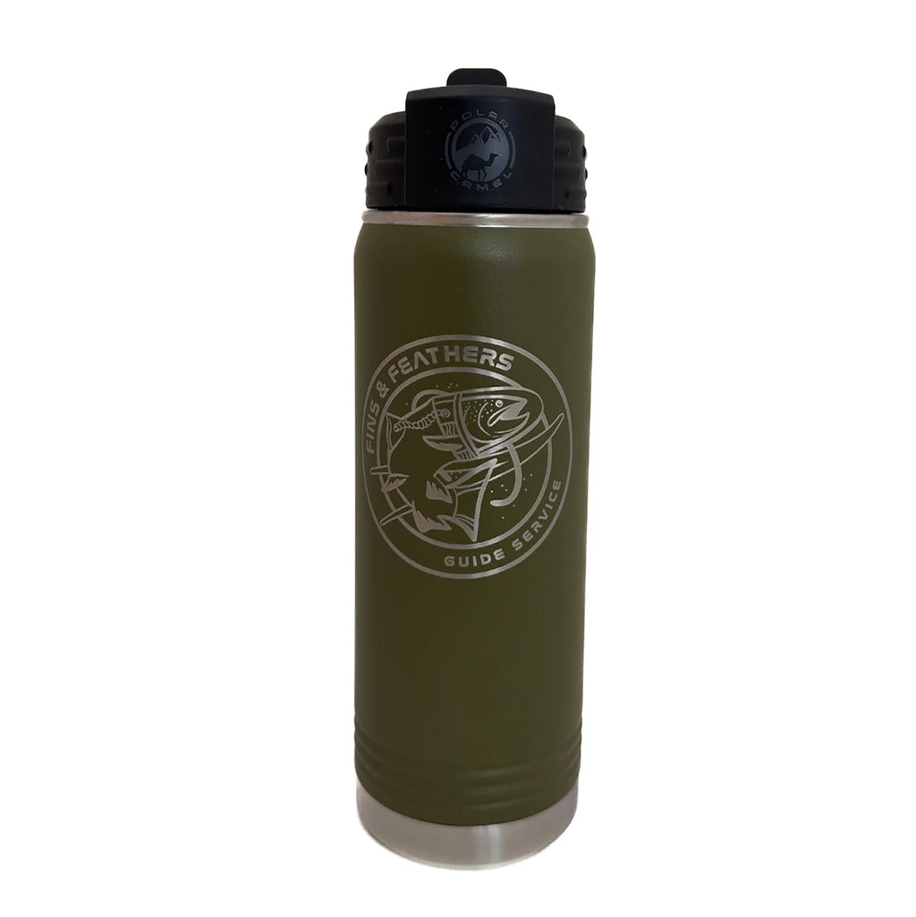 Fins and Feathers GS Spacetrout Logo 20 oz. Water Bottle